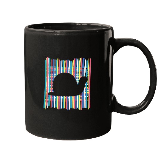 Snail Pastel Rainbow Striped   vintages Retro Aesthetic Mugs