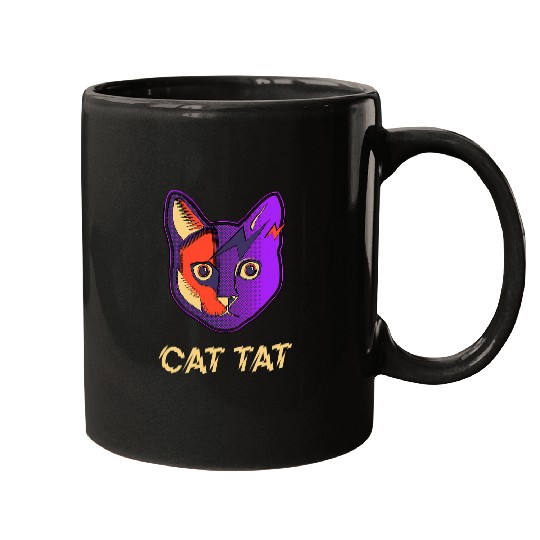 Cat Tat Cat Lover Tattoo Lover Kitten Tattooed Cat Mom Mugs