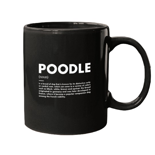 Dog Poodle Definition Mugs
