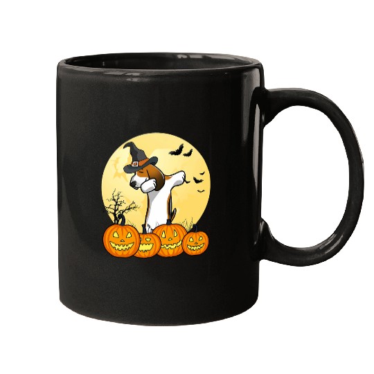 Dabbings Basset Hound Dab Dance Funny Dog Halloween Gift Mugs