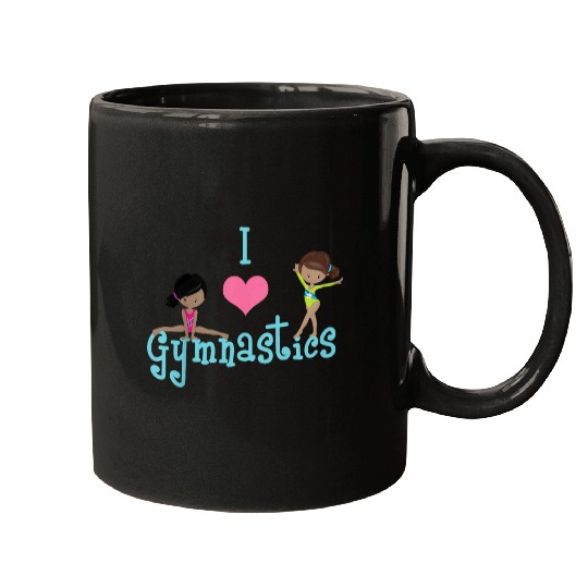 Kids I Love Gymnastics African American Girl Gymnast Mugs