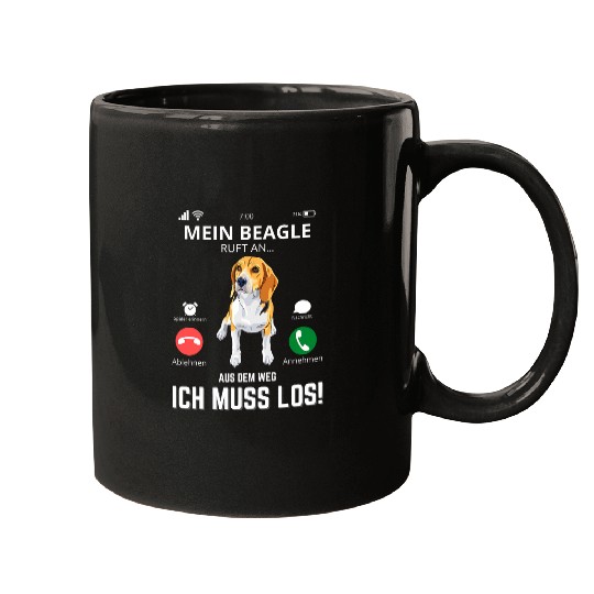 Cute Lady Dog Lover My Beagle Calls An Mugs
