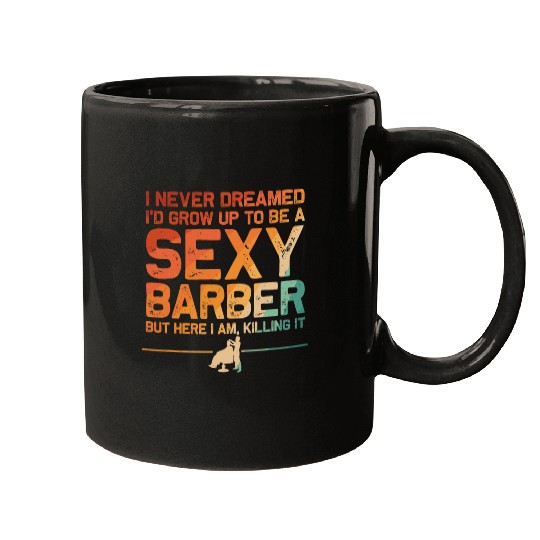Funny Barber Men Dad Barbershop Hairdresser Hairstylist 3 Mugs