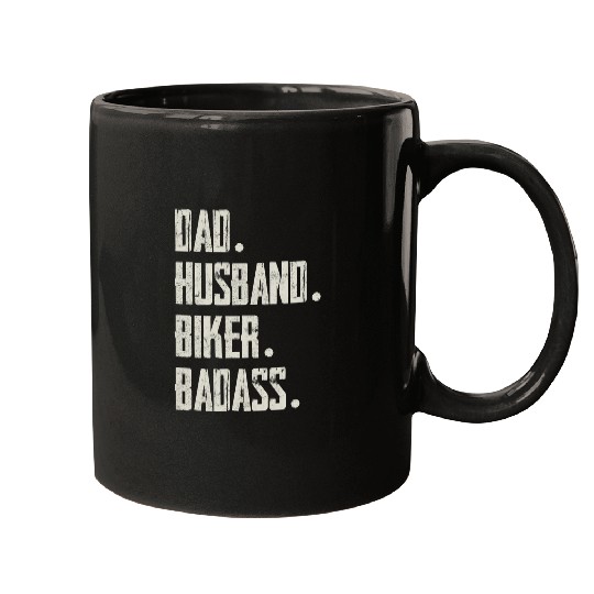 Dad Husband Rider Badass Clothes Moped Chopper Motocross Mugs