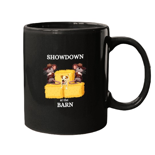Fun Barn Hunt design with a Jack Russell Terrier Mugs
