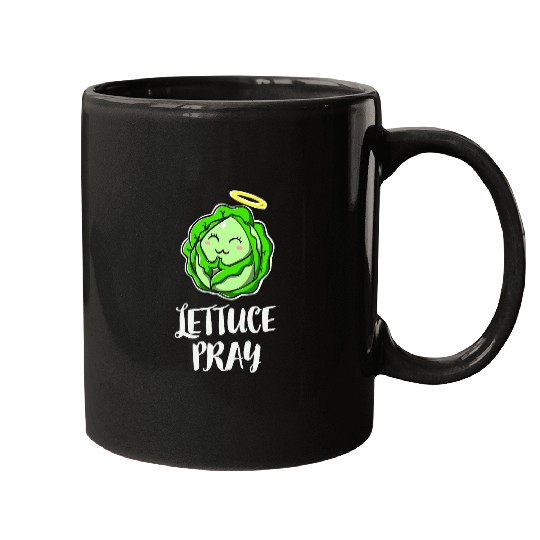 Lacrosse Gift Lettuce Pray Funny Vegetarian Vegetable Pun Gardening Mugs
