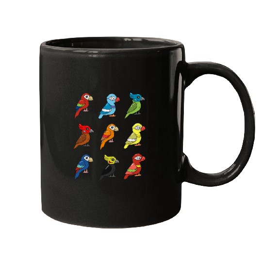 Parrot Cartoon Tropical Bird Mugs