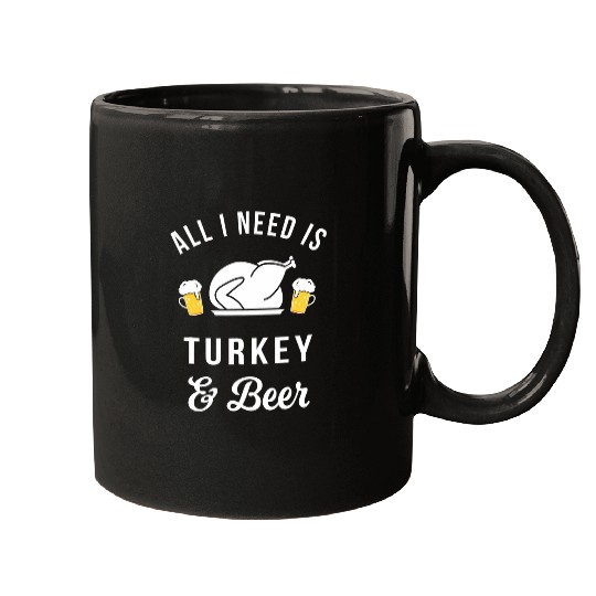 Turkey 2Beer Funny Thanksgiving Drinking Mugs