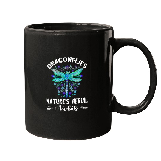 Natures Aerial Acrobat Dragonflies Nature Insect Dragonfly Mugs