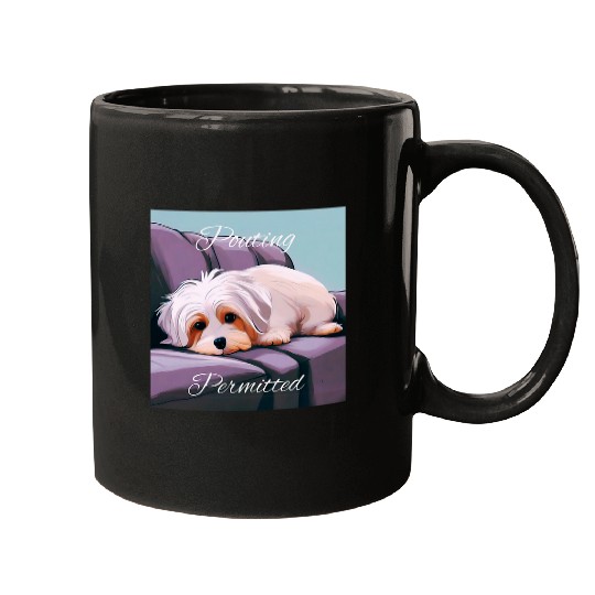 Cute Little Yorkshire Terrier Dog Pouting Mugs