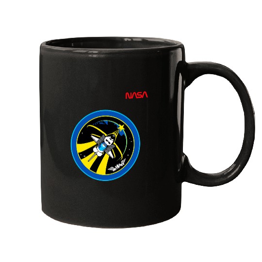 Lacrosse Gift NASA Space Shuttle STS 131 Mission Crew Worm Logo Mugs