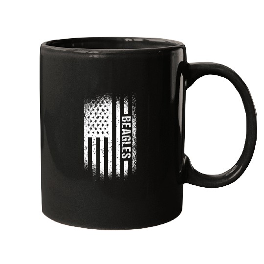 Dog Beagle Us Flag Mugs