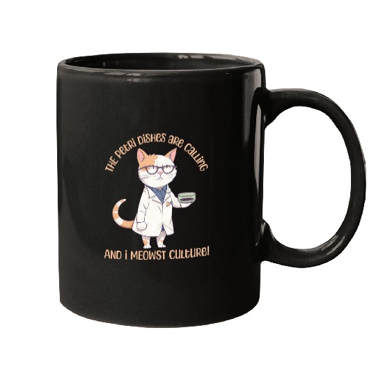 Funny Microbiology Cat Lab Science Microbiologist Laboratory Mugs