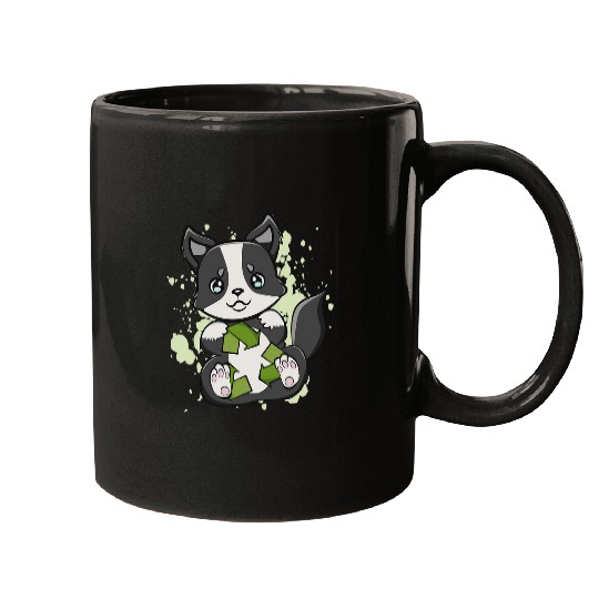 Earth Day Cute Kawaii Border Collie Dog Sheperd Otaku Mugs