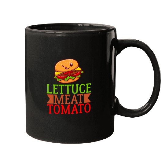 Lacrosse Gift Lettuce Meat Tomato Burger Design For Hamburger Addicts Mugs