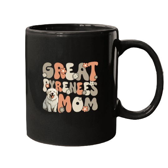 Great Pyrenees Dog Groovy Worlds bests Great Pyrenees Mom Mugs