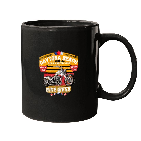Daytona Beach Bike Week 2024 Motorcycle vintages Design Mugs