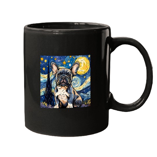 French Bulldog Starry Night For Dog Mom Dog Dad Mugs