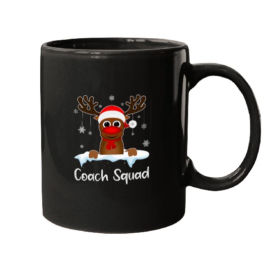 Coachs Squad xmass Reindeer Santa Hat Christmas party Mugs