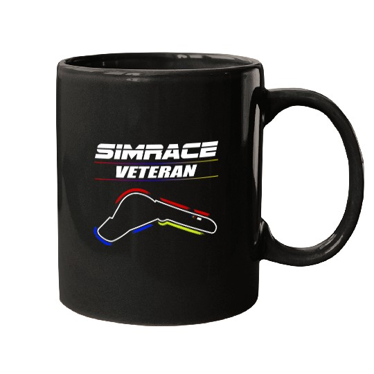 Simrace Sim Racer with Simracing Track 3 Mugs