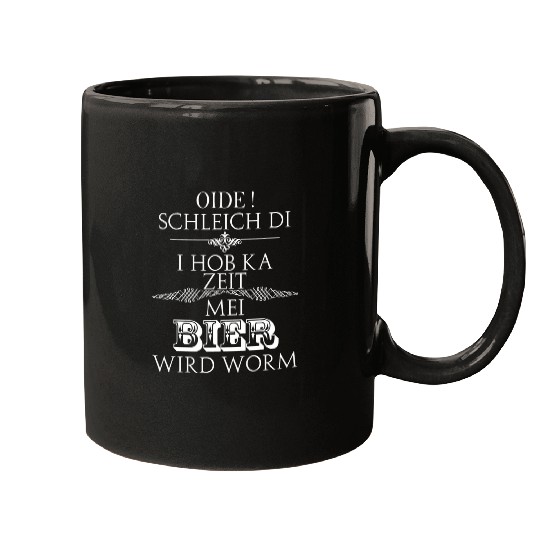 Lacrosse Gift Mens Oida Schleich di Mei Bier wird Worm Mens Mugs