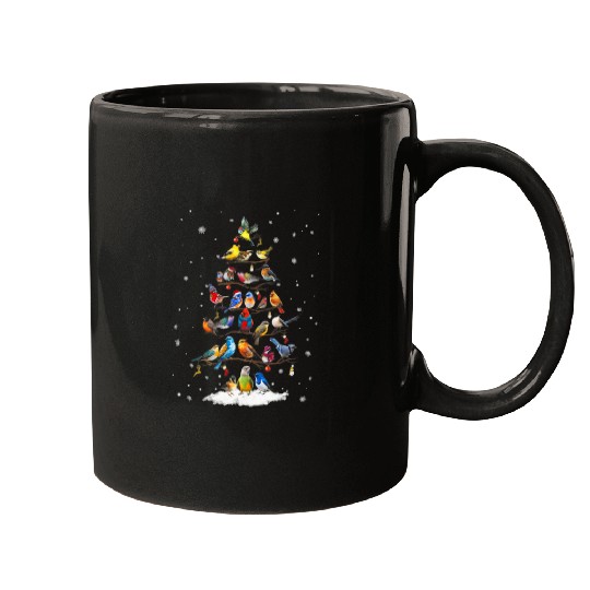 Parrot Christmas Lights Tree Decoration Bird xmass Snow Mugs