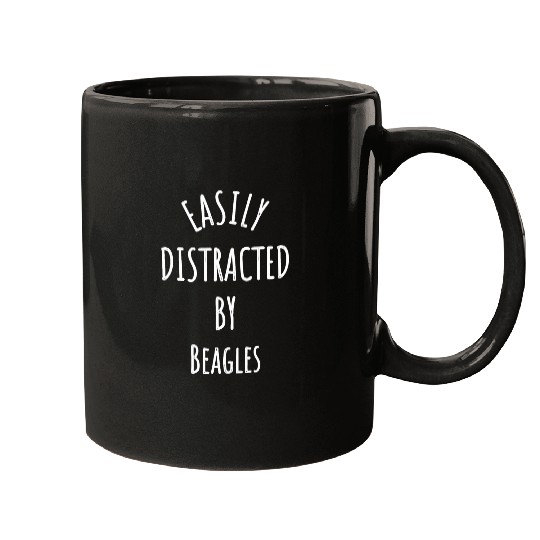Easily Distracted By Beagle Dog Mugs