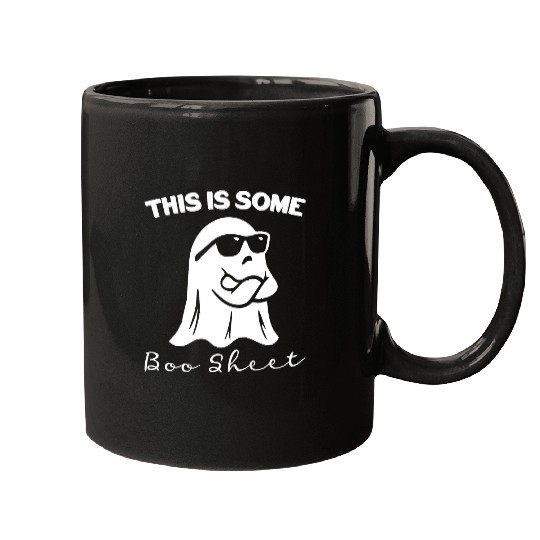 This Is Boo Sheet Spider Decor ghosts Spooky Halloween 22 Mugs