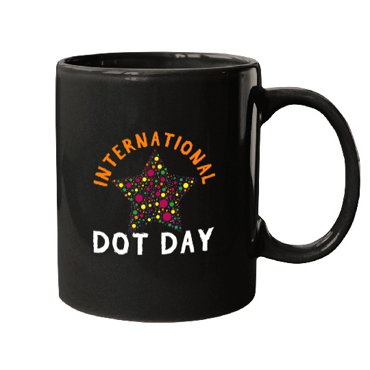 Colorful Pattern Star September International Dot Day 1 Mugs