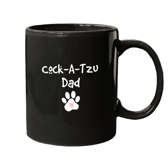 CockATzu Dad Cocker Spaniel Shih Tzu Mix Breed Dog Mugs