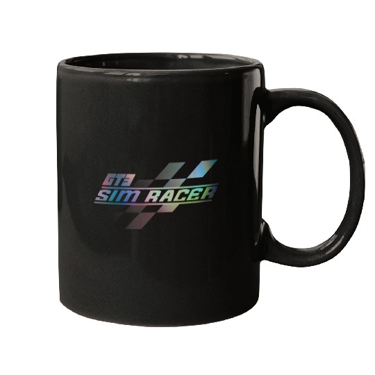 Sim racing or sim racer checkered flag Mugs