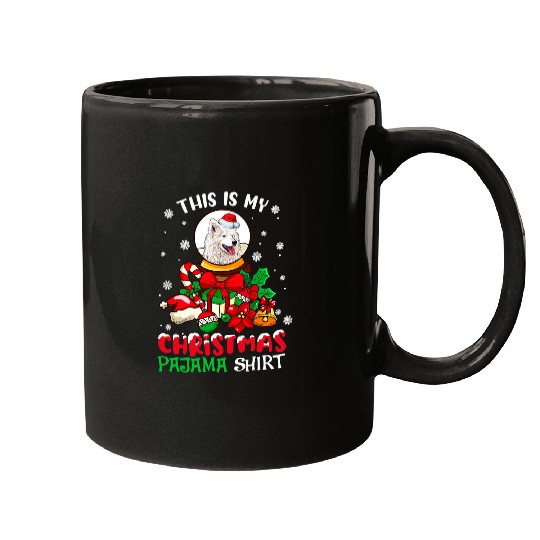 Dog Samoyed This Is My Christmas Pajama Samoyed Dog Lover Xmas Mugs