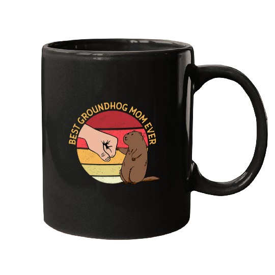 Lacrosse Gift Official bests Groundhog Mom Ever Woodchuck Retro Mother Mugs