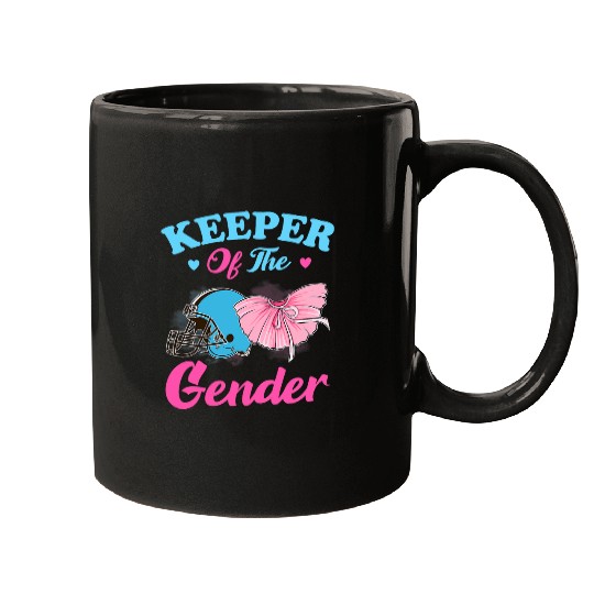 Keeper of the Gender Touchdowns Tutu Gender Reveal Mom Dad Mugs