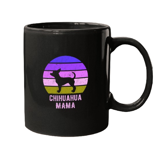 Chihuahua Dog Mom vintages 70s 80s Cute Retro 2 Mugs