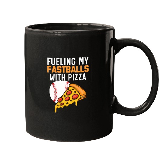 Pizza Baseball Player Baseball Lover Sport Italian Food 14 Mugs