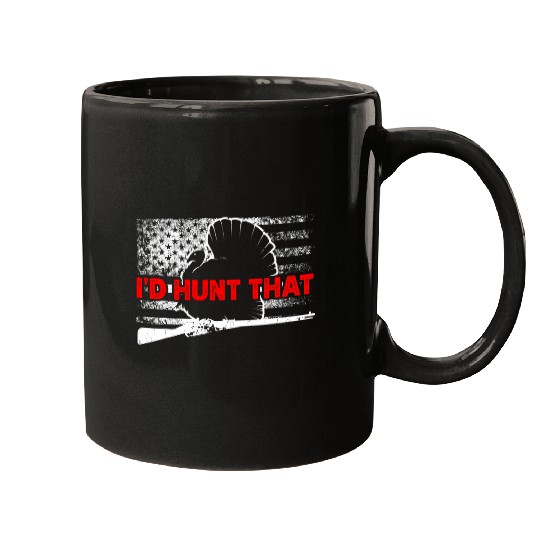 Turkey Hunting American Flag Id Hunt That Turkey Hunter Mugs