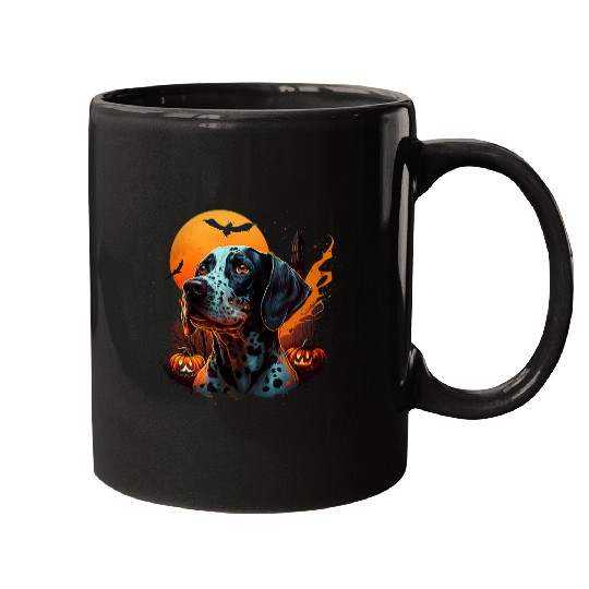 Funny german shorthaired pointer Cute Halloween 1 Mugs