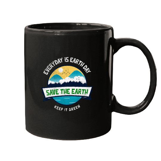 Make Everyday Earth Day Saving Mother Earth Landscape Design Mugs