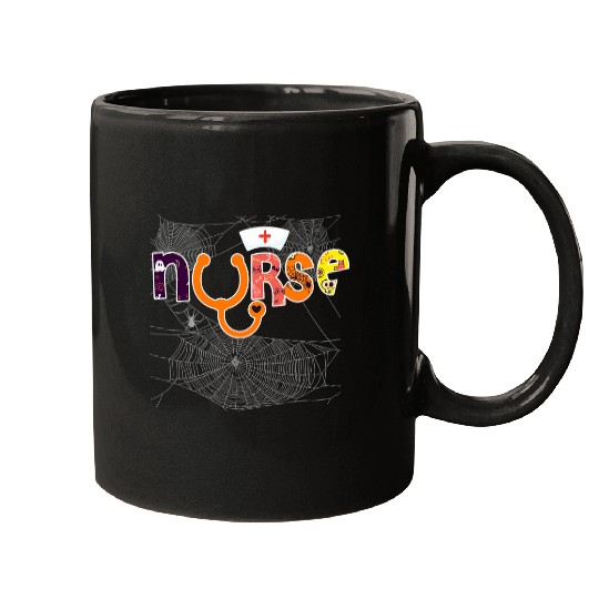 Lacrosse Gift nurses Halloween With Pumpkin Boo Spider Witch Hat Mugs