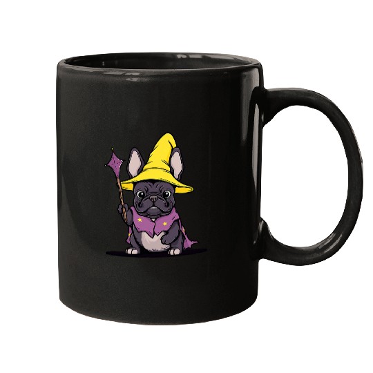 French Bulldog Wizard Funny Dog Magic 1 Mugs