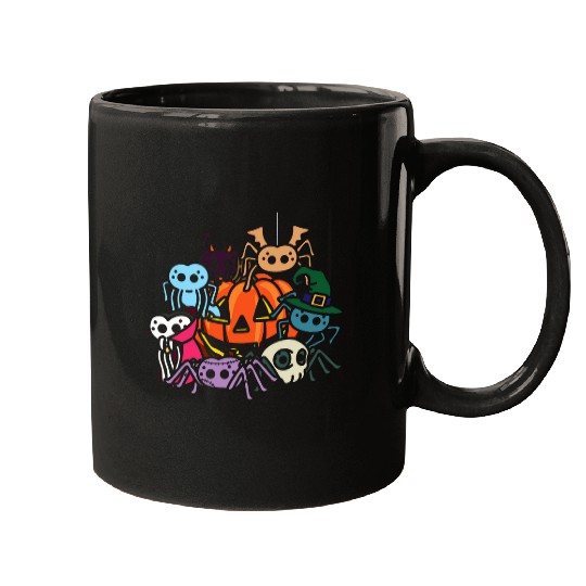Trick Or Treating Spider Happy Halloween Scary Arachnid Mugs