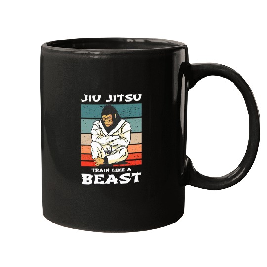 Jiu Jitsu Train Like A Beast Martial Arts Mugs