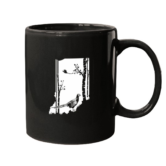 Pheasant Hunting 2indianas Map vintages Bird Hunter Mugs