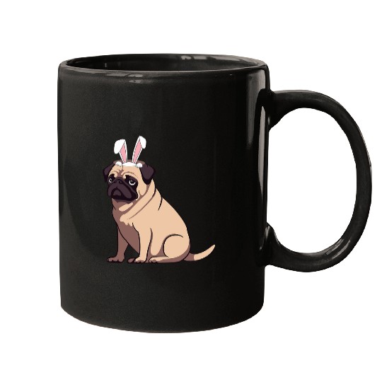 Funny Easter Pug Dog Easter puggy Cute Pug Lover Mugs