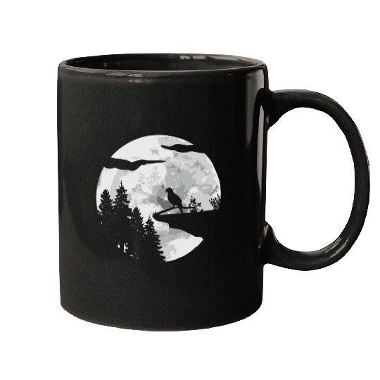 Parrots Cockatoo Full Moon At Night Bird Lover Pet Parrot Mugs