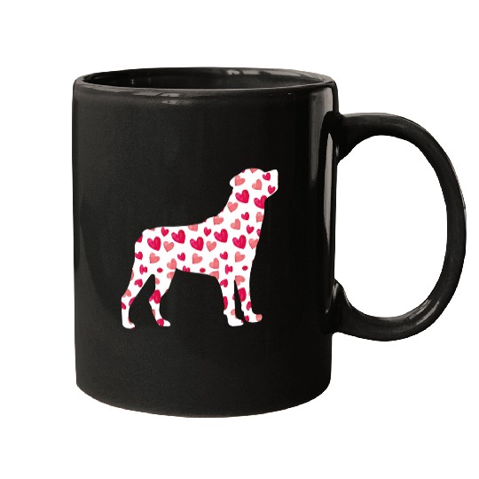 Dog Rottweiler Valentines Day Rottweiler Hearts Puppy Dog Lover Mugs