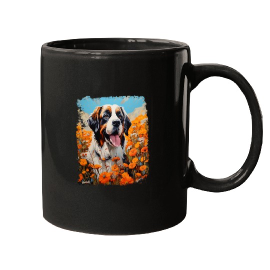 Cute St Bernard Dog Saint Bernard Mugs