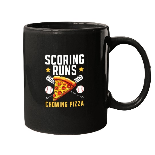Pizza Baseball Player Baseball Lover Sport Italian Food 15 Mugs
