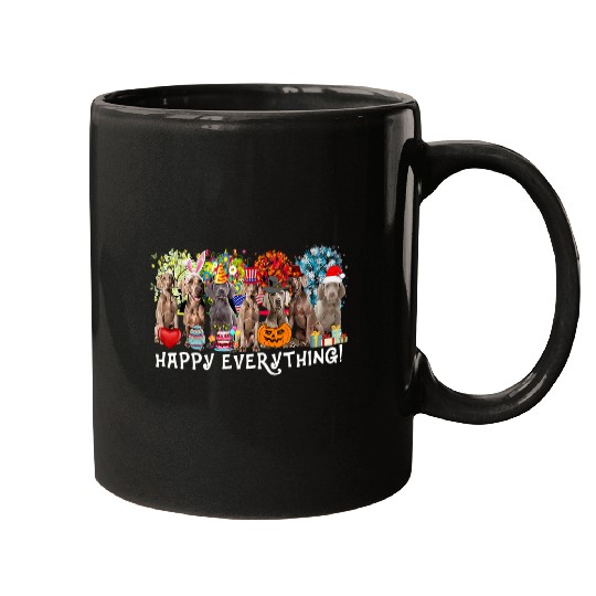 Happy Everything Weimaraner Dog Seasons All Year Tree Lover40 Mugs